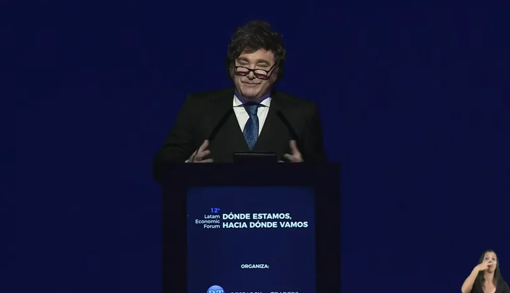 Milei disertó en el Latam Economic Forum
