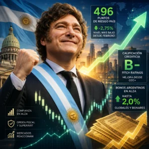 El riesgo país perforó los 500 puntos y el mercado celebra el rumbo de Milei