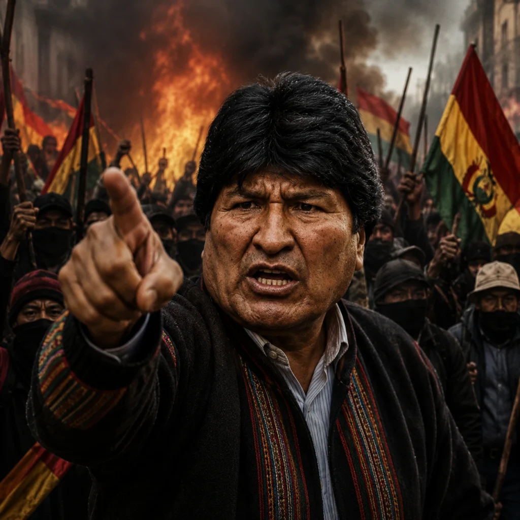 Evo Morales desata ola de bloqueos y violencia contra el gobierno democrático de Rodrigo Paz