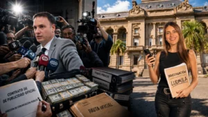 Enrico contra Ludmila: el ministro al que le incomoda la periodista e influencer de 26 años de El Liberador