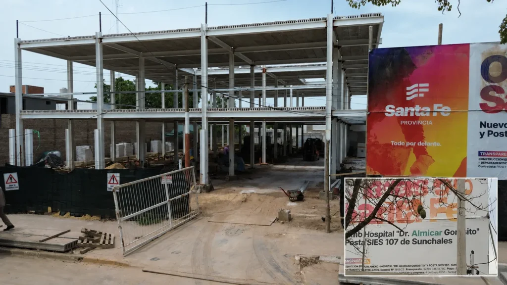 Se paraliza la obra de un hospital en Sunchales por falta de pago a empleados: constructora favorita del gobierno implicada