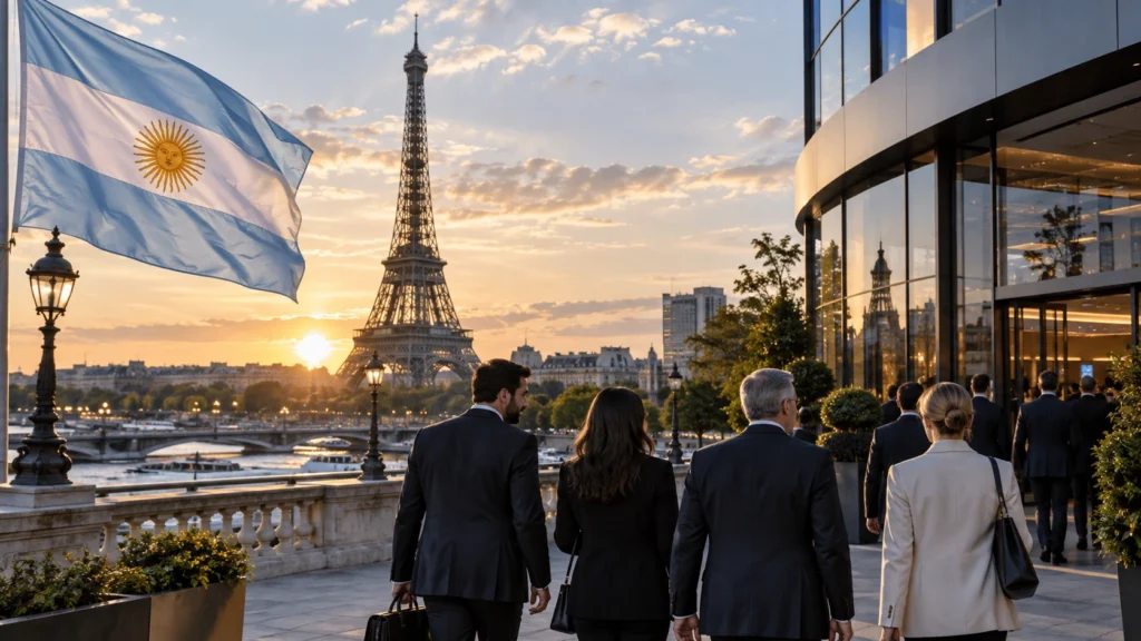 Milei desembarca en París con gobernadores y empresarios para atraer inversiones
