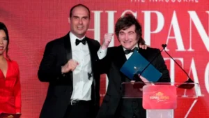 Milei fue distinguido en Washington por su liderazgo global y llevó la agenda libertaria a la Hispanic Heritage Gala