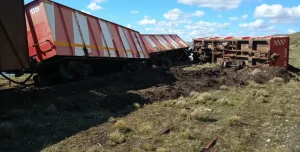 Descarriló un tren con 600 toneladas de carbón en Santa Cruz y crece la sospecha de boicot sindical